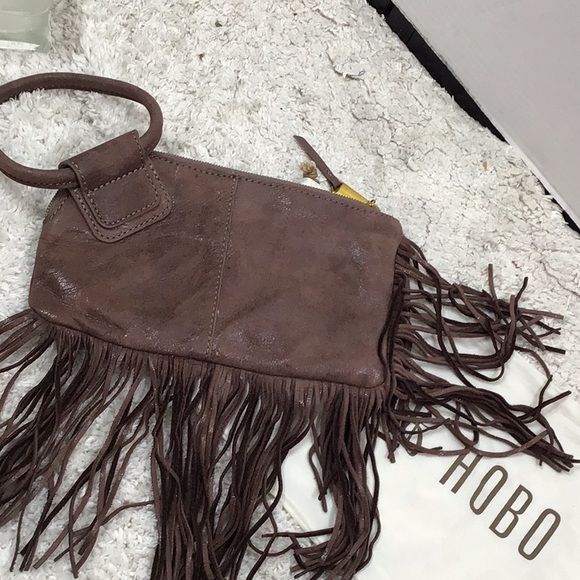 HOBO Handbags - Hobo Sable leather full fringe wristlet